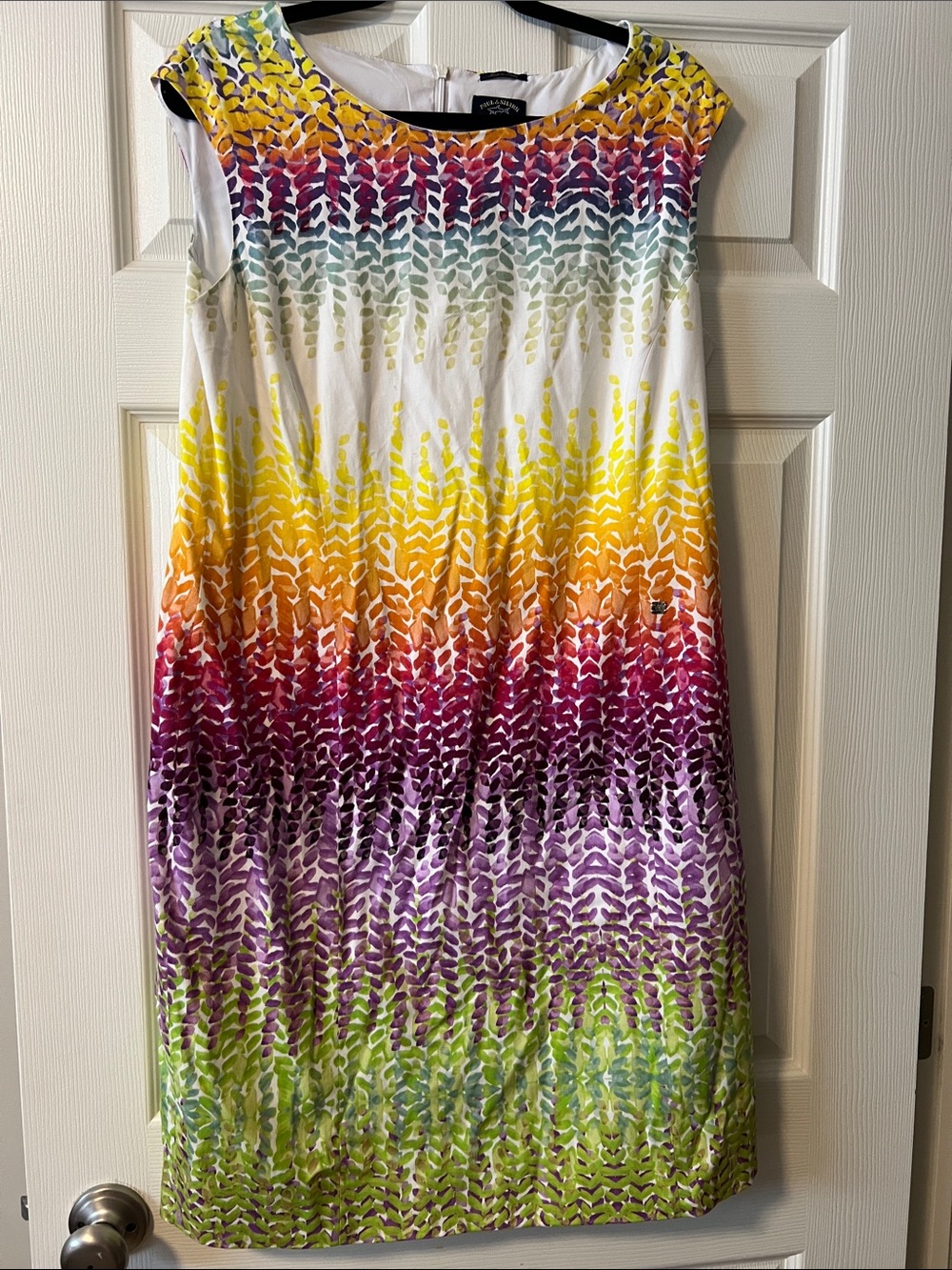 Paul & Shark Multicolor Leaf-Print Stretch Dress